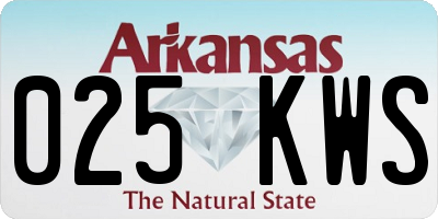 AR license plate 025KWS