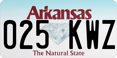 AR license plate 025KWZ