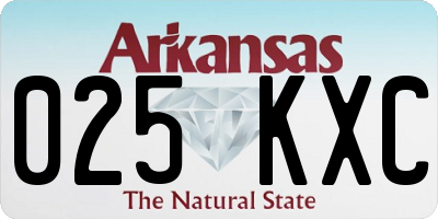AR license plate 025KXC