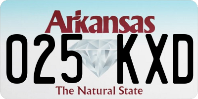 AR license plate 025KXD