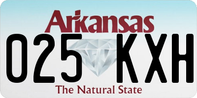 AR license plate 025KXH
