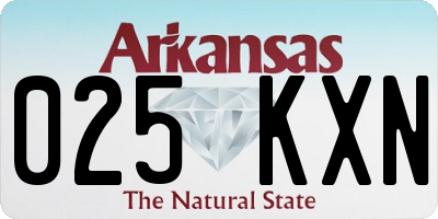 AR license plate 025KXN