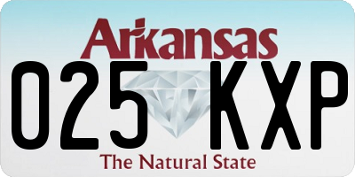 AR license plate 025KXP