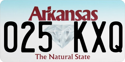 AR license plate 025KXQ