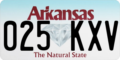 AR license plate 025KXV