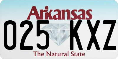 AR license plate 025KXZ