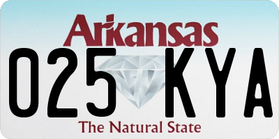 AR license plate 025KYA