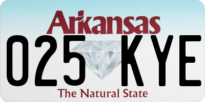 AR license plate 025KYE
