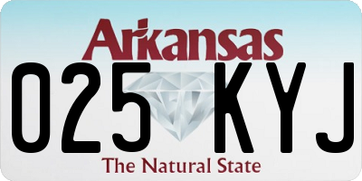 AR license plate 025KYJ