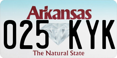AR license plate 025KYK
