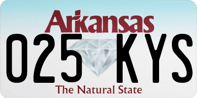 AR license plate 025KYS