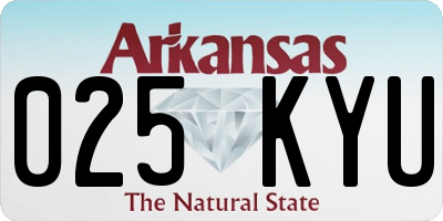 AR license plate 025KYU