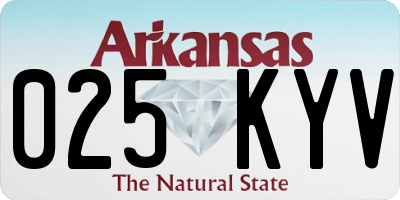 AR license plate 025KYV