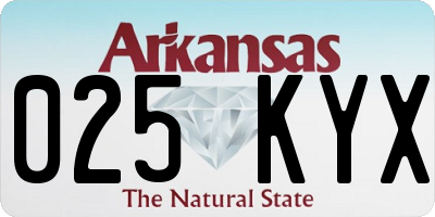 AR license plate 025KYX