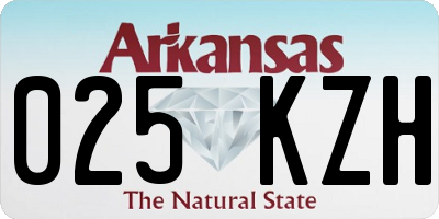 AR license plate 025KZH