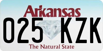 AR license plate 025KZK