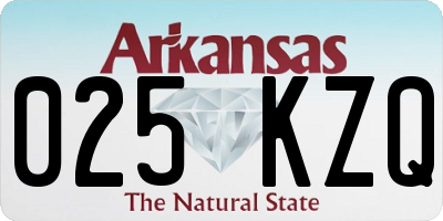 AR license plate 025KZQ