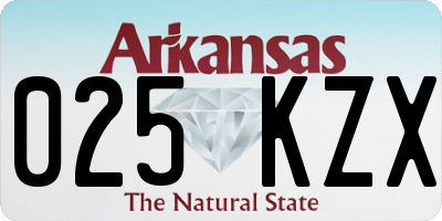 AR license plate 025KZX