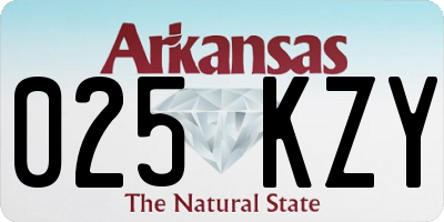 AR license plate 025KZY