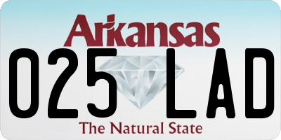 AR license plate 025LAD