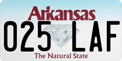 AR license plate 025LAF
