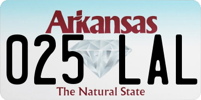 AR license plate 025LAL