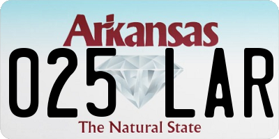 AR license plate 025LAR