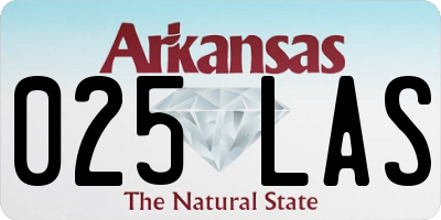 AR license plate 025LAS
