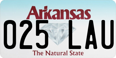 AR license plate 025LAU
