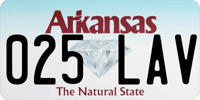 AR license plate 025LAV