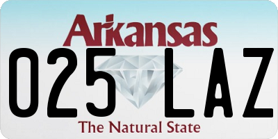 AR license plate 025LAZ