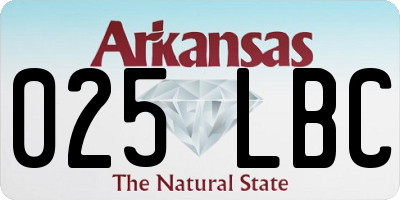 AR license plate 025LBC