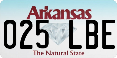 AR license plate 025LBE