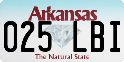 AR license plate 025LBI