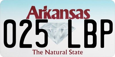AR license plate 025LBP