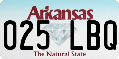 AR license plate 025LBQ