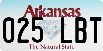 AR license plate 025LBT