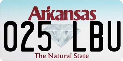 AR license plate 025LBU