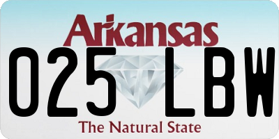 AR license plate 025LBW