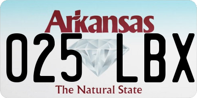 AR license plate 025LBX