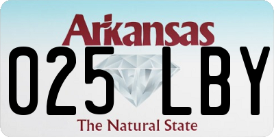 AR license plate 025LBY