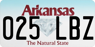 AR license plate 025LBZ
