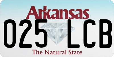 AR license plate 025LCB