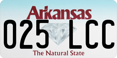 AR license plate 025LCC