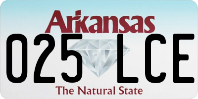 AR license plate 025LCE