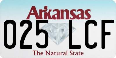 AR license plate 025LCF