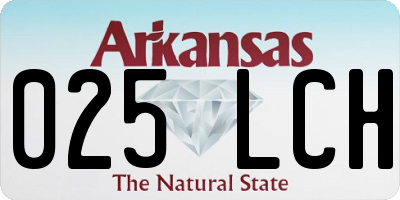 AR license plate 025LCH