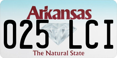 AR license plate 025LCI