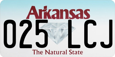 AR license plate 025LCJ