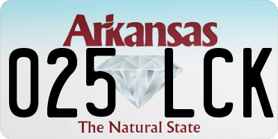 AR license plate 025LCK
